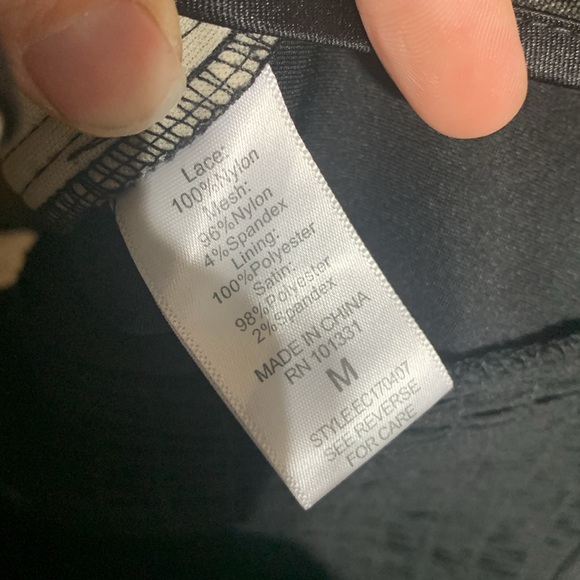 Y2K Charlotte Russe Black Lace Strapless Corset Tank Top - Picture 6 of 6